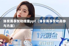 体育赛事赞助提案ppt（体育赛事赞助商参与方案）