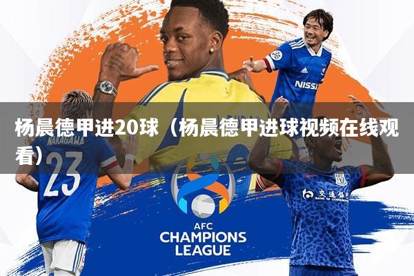 杨晨德甲进20球(杨晨德甲进球视频在线观看)